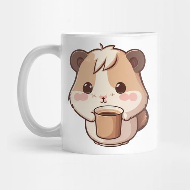 Cute hamster with coffee by Majkel&Majkel